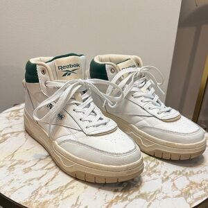 Reebok White and Green High-Tops
